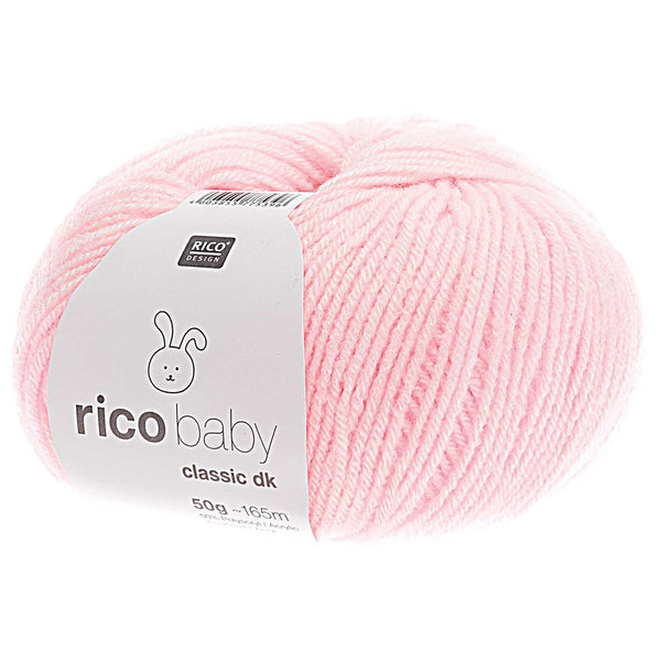 Babywolle Rico Baby Classic dk | weich und pflegeleicht | Wolle Nadelstärke 4 mm (04 rosa)