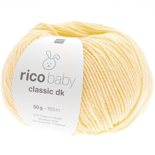 Babywolle Rico Baby Classic dk | weich und pflegeleicht | Wolle Nadelstärke 4 mm (80 vanille)